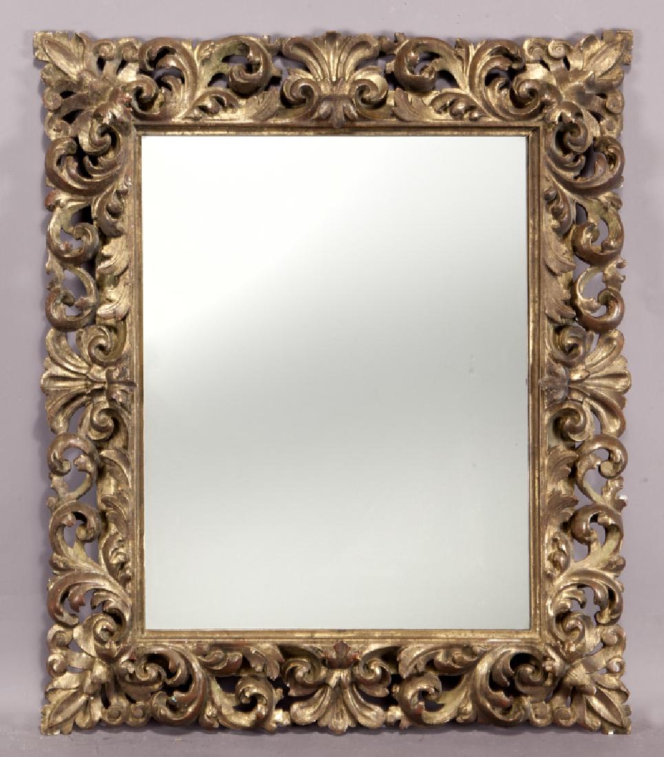 Carved wood gilt framed mirror (1 of 5)