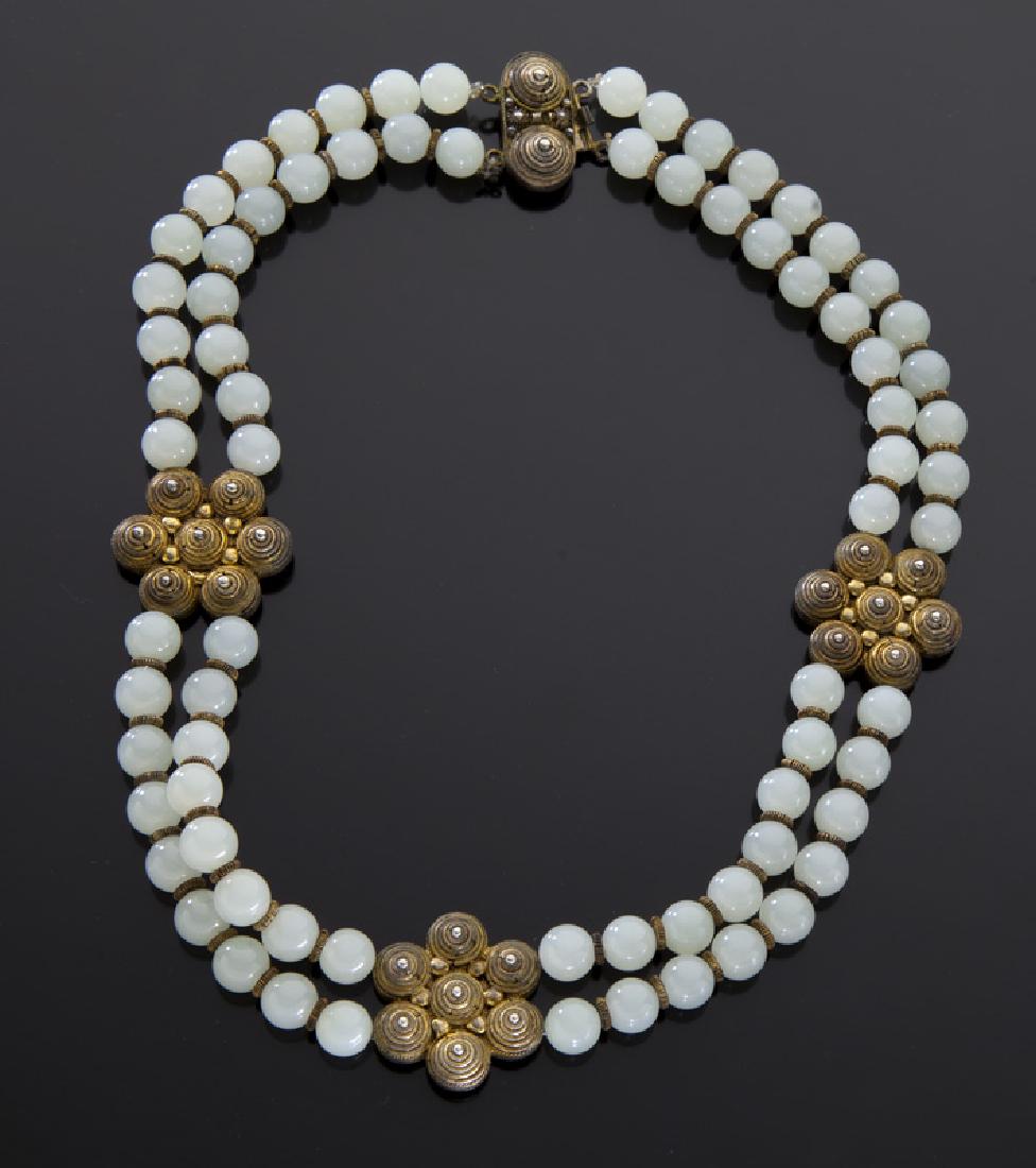 Chinese jade and silver necklace (1 of 5)