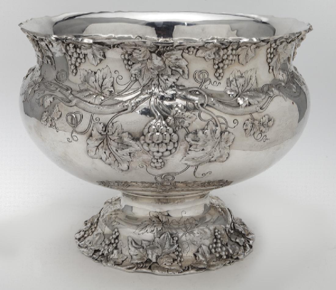 Large sterling silver punch bowl