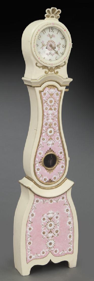 Antique Swedish Mora painted pine tallcase clock (1 of 11)