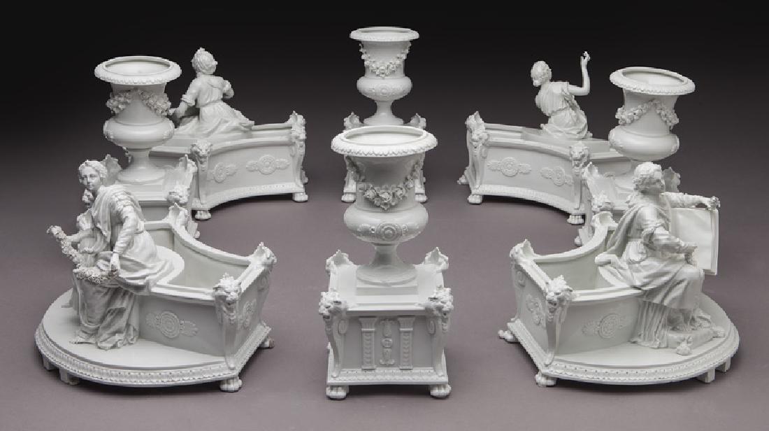 8 Pc. white porcelain figural centerpiece set (1 of 11)
