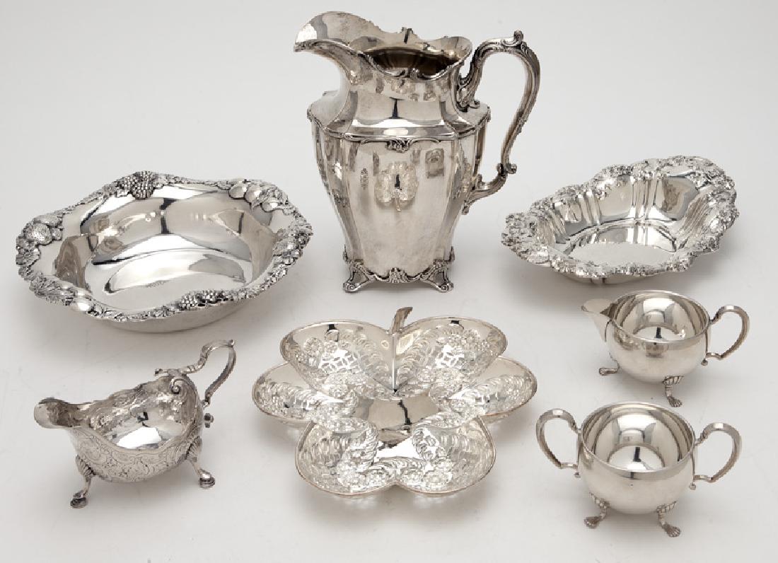 7 Pcs. Sterling silver holloware including: (1 of 12)