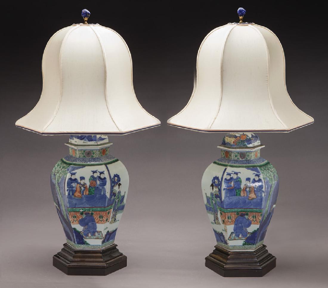 Pr. Chinese Qing cobalt blue and wucai porcelain (1 of 10)