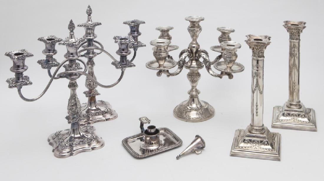 4 Pcs. sterling silver and silverplate lighting, (1 of 11)