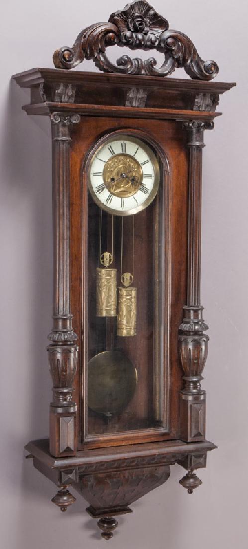 Vienna regulator 2-weight wall clock, (1 of 10)