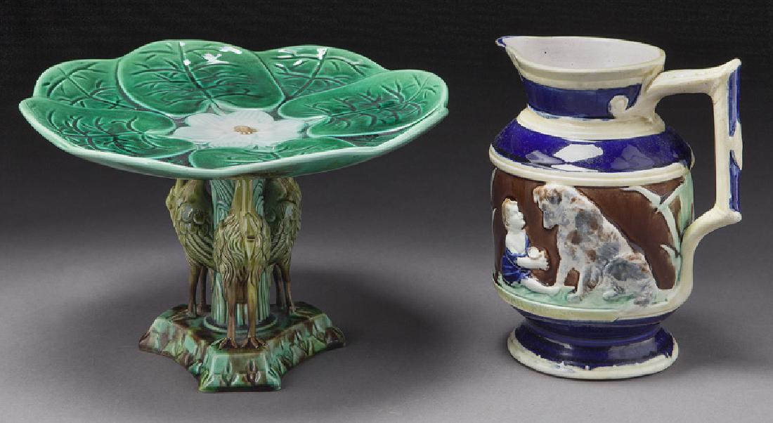 (2) Majolica serving pieces, (1 of 7)