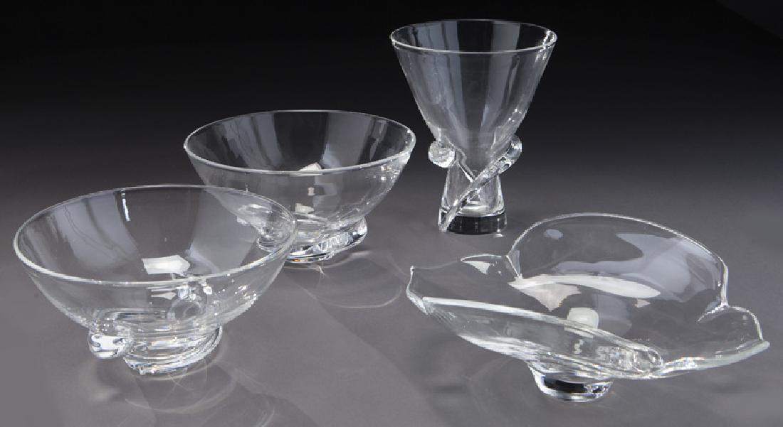 (4) Steuben assorted clear glass vessels (1 of 8)