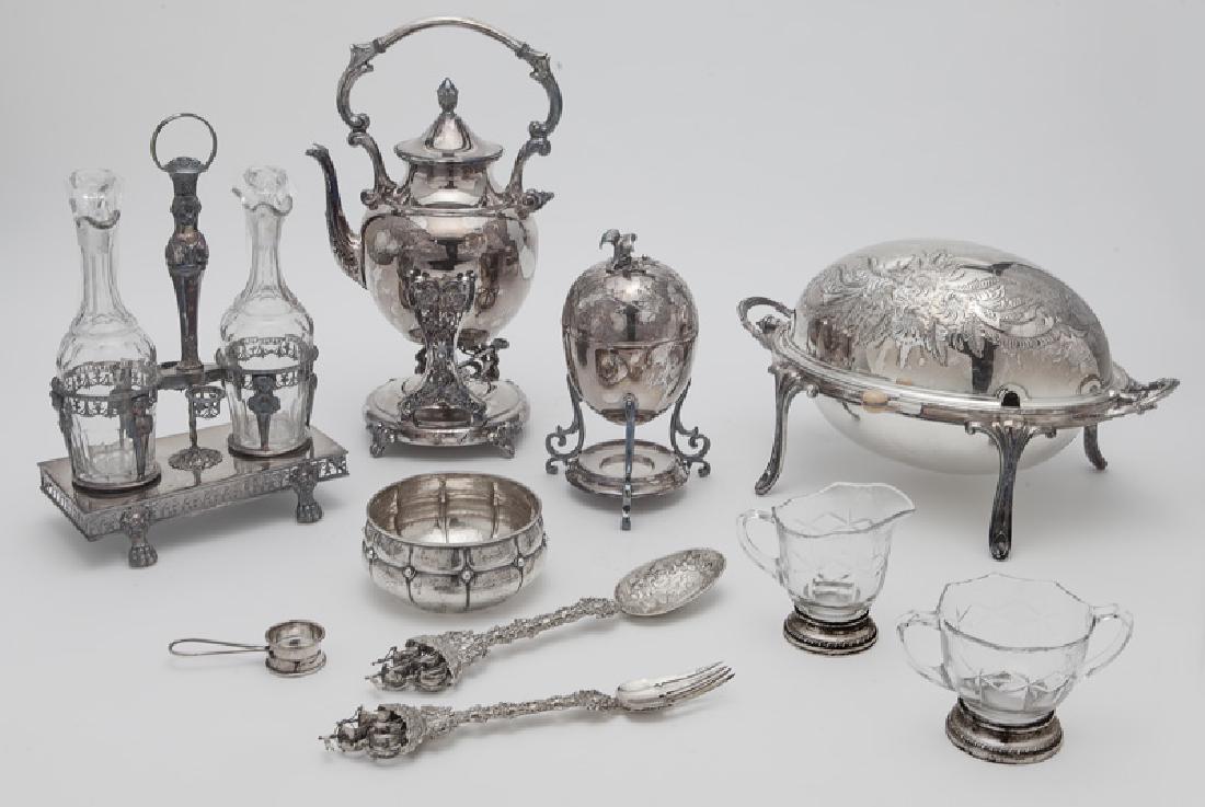 (9) Silverplate and glass serving articles, (1 of 7)