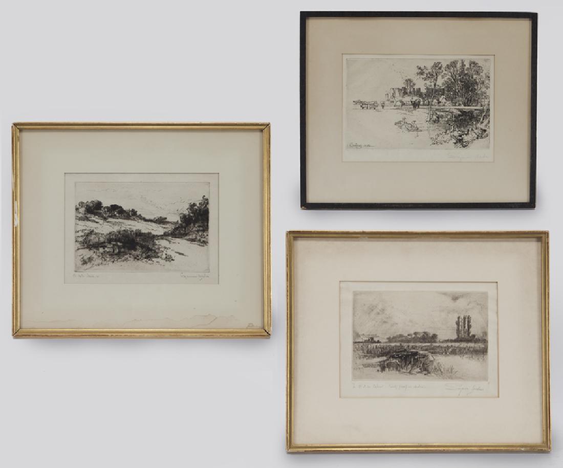 (3) Francis Seymour Haden etchings depicting (1 of 7)
