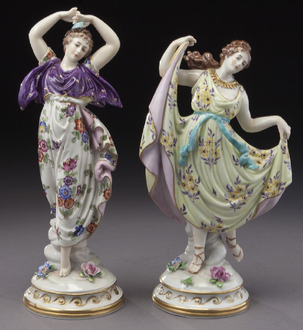 (2) Porcelain figures featuring dancing ladies (1 of 2)