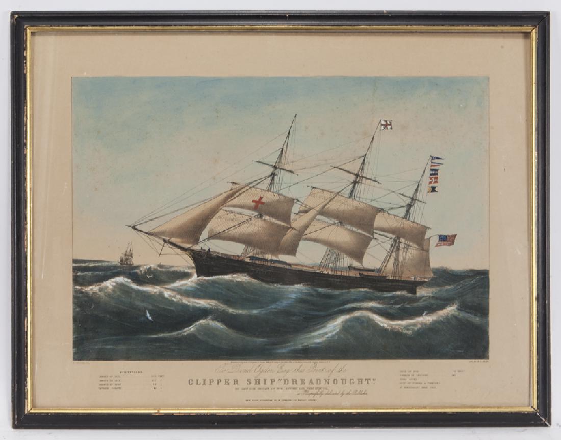 N. Currier "Clipper Ship Dreadnought" large folio (1 of 3)