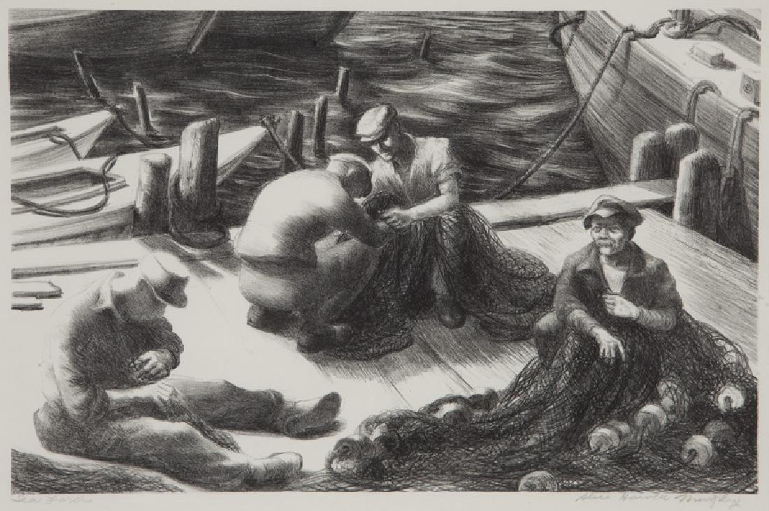 Alice Murphy "Sea Farers" lithograph, c. 1940. (1 of 8)
