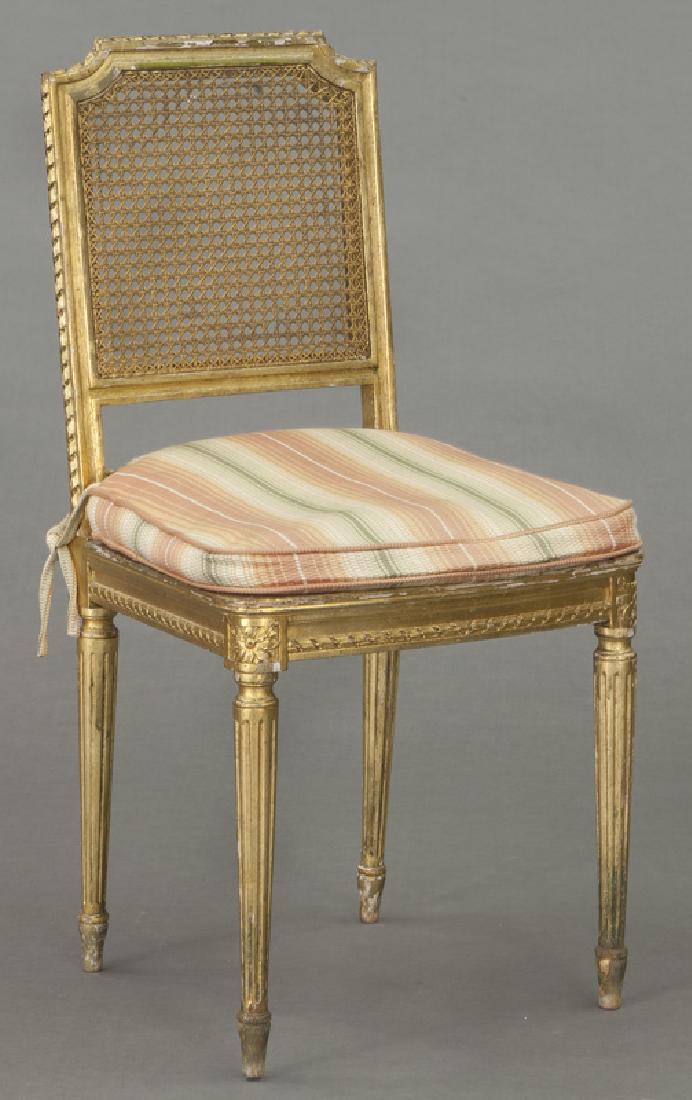 Continental chair with cane back and seat, (1 of 4)