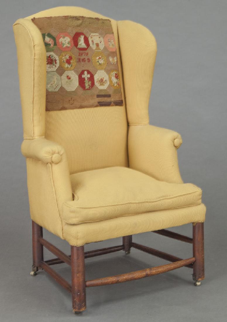 American wing back chair, (1 of 3)