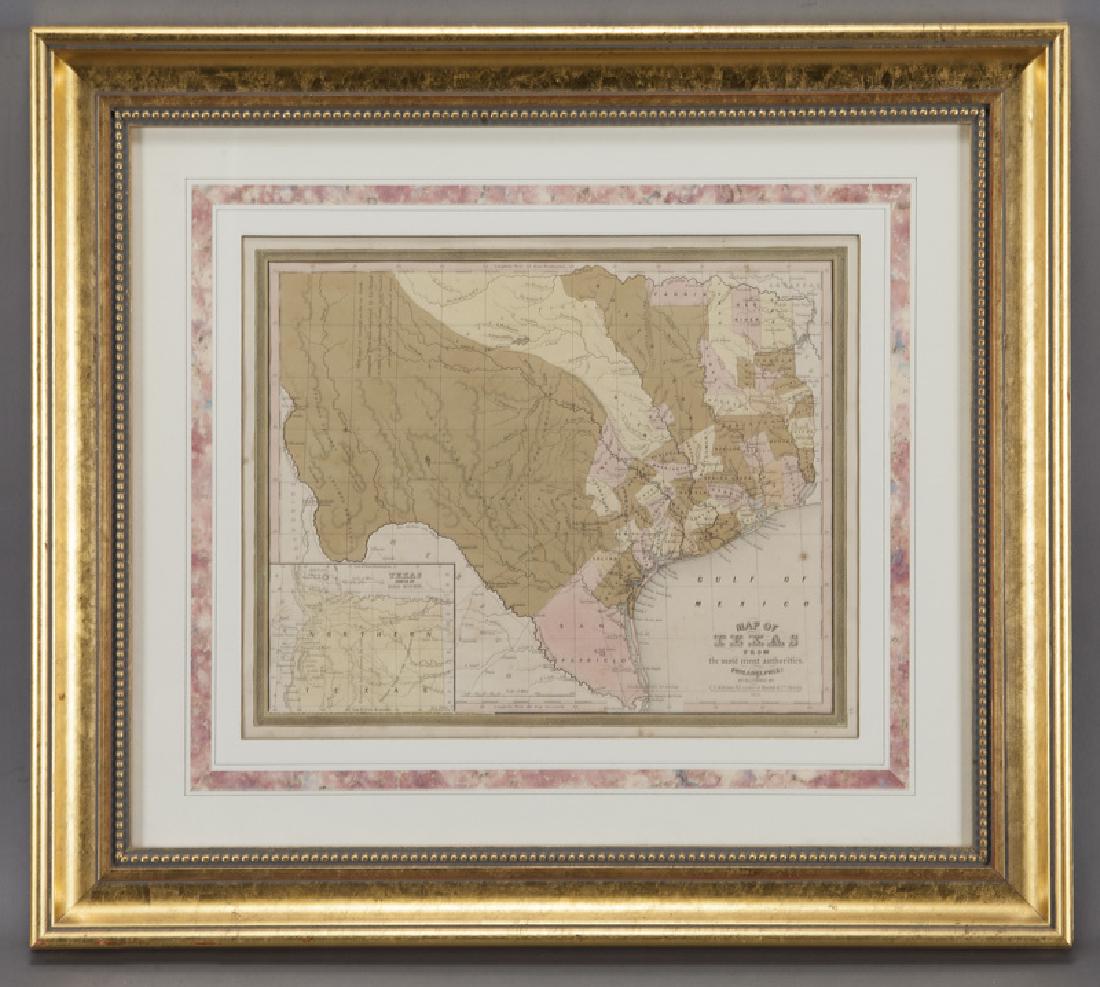 Map of Texas from the most recent authorities,: Map of Texas from the most recent authorities, engraved by Henry Tanner. Publication of Tanner's Universal Atlas by C.S. Williams, Philadelphia, 1845. CONDITION: Wear consistent with age and use.