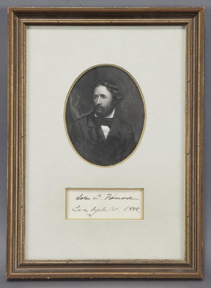 John C. Fremont autograph, (1 of 4)