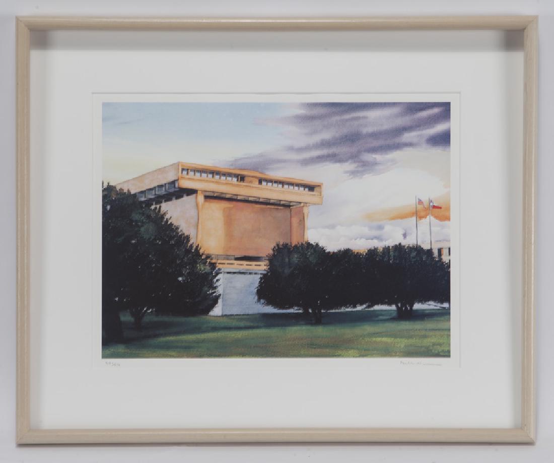 Bill Wiman "LBJ Presidential Library" color lithograph. (1 of 5)