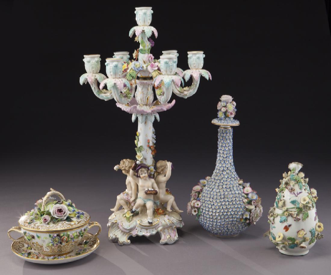 (4) Pcs. assemble German porcelain table articles, (1 of 6)