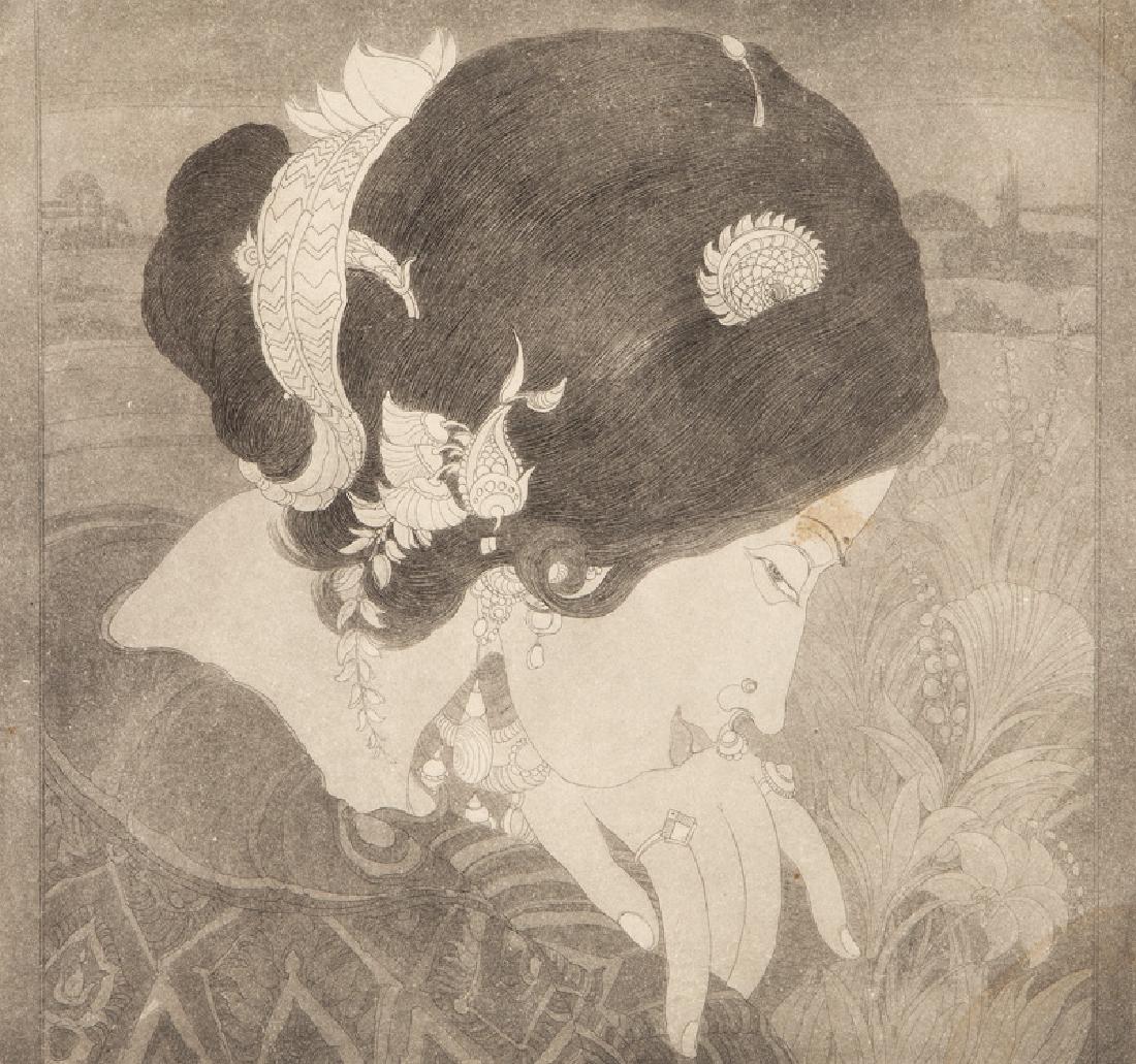 Abdur Rahman Chughtai double sided etching, (1 of 8)