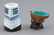 340: A Chinese porcelain libation cup and a bell - 2