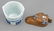 340: A Chinese porcelain libation cup and a bell - 4