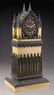 Large French marble and bronze mantel clock,