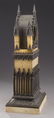 Large French marble and bronze mantel clock, - 4