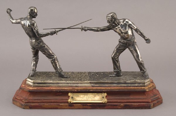 French Nicolas Mayer bronze, "Le Duel"