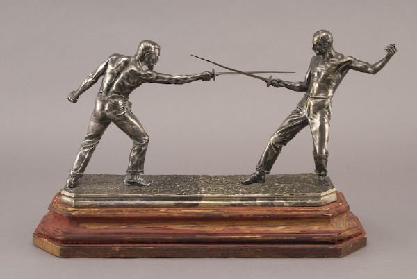 French Nicolas Mayer bronze, "Le Duel" - 2
