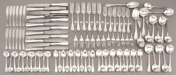 98 Pcs. Tiffany "Flemish" sterling silver flatware