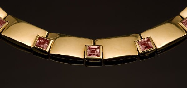 Chaumet 18K gold and rubelite necklace - 2