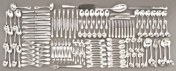 155 Pcs. Christofle Marly sterling silver flatware