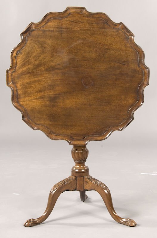 English Georgian mahogany tilt top table - 2