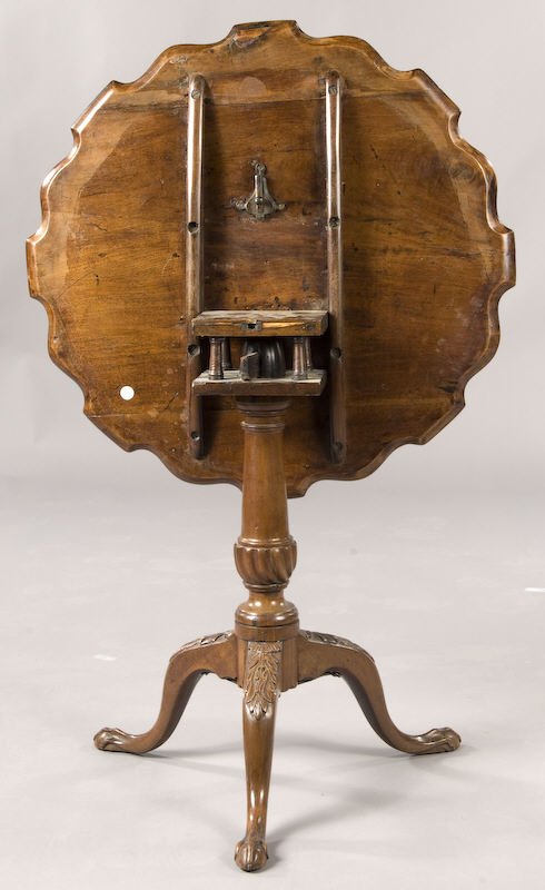 English Georgian mahogany tilt top table - 3