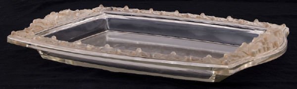 French R. Lalique "Chene" glass tray - 3