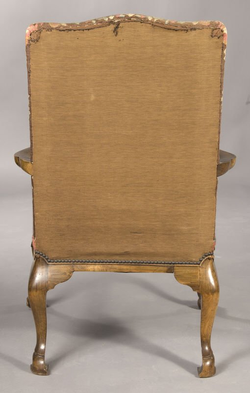 George III style walnut upholster armchair - 3