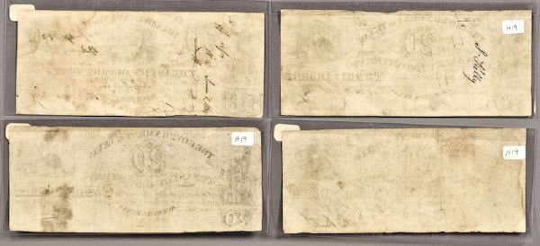 (4) Republic of Texas banknotes including (1) $50 - 2