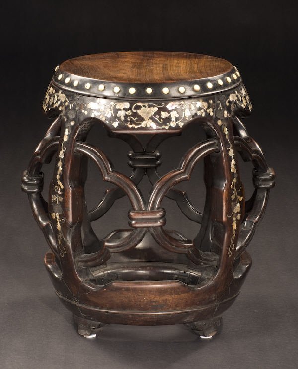 (3) Chinese carved rosewood stands - 6