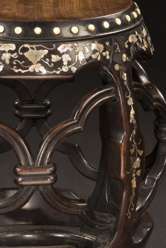 (3) Chinese carved rosewood stands - 7