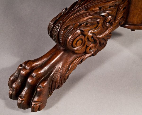 American Victorian mahogany veneered game table - 4
