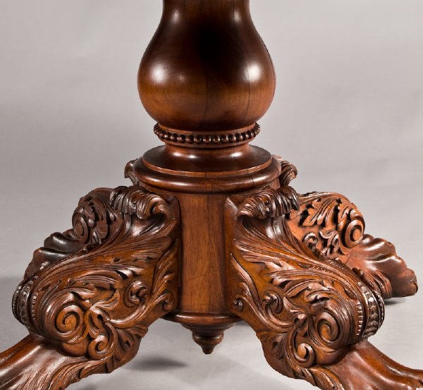 American Victorian mahogany veneered game table - 5