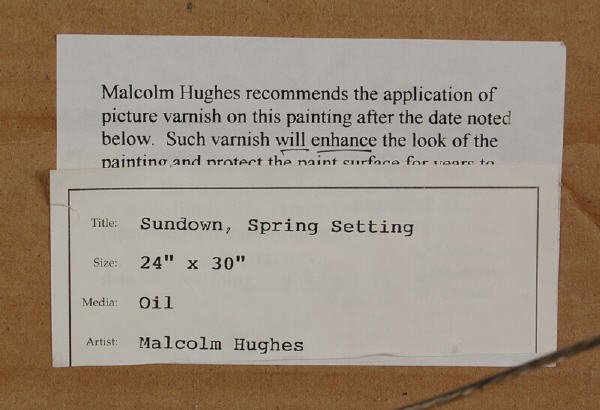 Malcolm Hughes oil painting on canvas, - 4