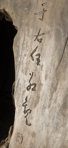 Chinese carved burl wood mountain - 8