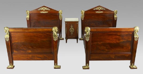 3 Pc. French Empire mahogany bedroom suite