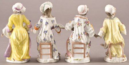 20 Pcs. Meissen porcelain monkey band figures - 4