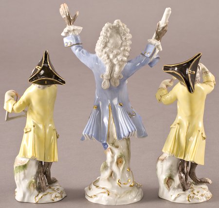 20 Pcs. Meissen porcelain monkey band figures - 7