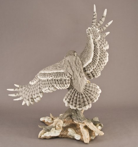 American Boehm bisque porcelain falcon sculpture - 2