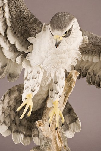 American Boehm bisque porcelain falcon sculpture - 5