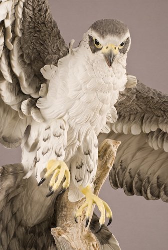 American Boehm bisque porcelain falcon sculpture - 6