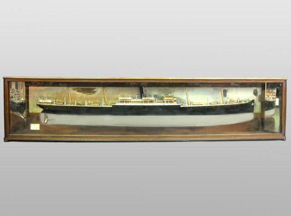 Half-model of "S.S. Bosnia" in mahogany